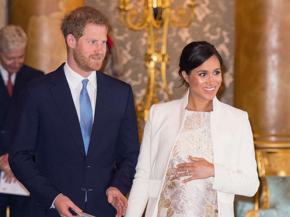 PHOTO: Prince Harry, Duke of Sussex and Meghan, Duchess of Sussex, attend a reception to mark the fiftieth anniversary of the investiture of the Prince of Wales at Buckingham Palace, March 5, 2019 in London.