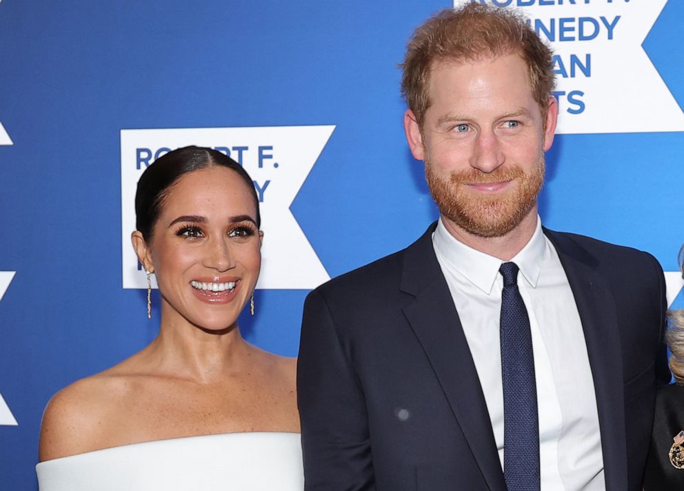 PHOTO: Meghan, Duchess of Sussex and Prince Harry, Duke of Sussex attend the 2022 Robert F. Kennedy Human Rights Ripple of Hope Gala at New York Hilton on Dec. 6, 2022 in New York City.