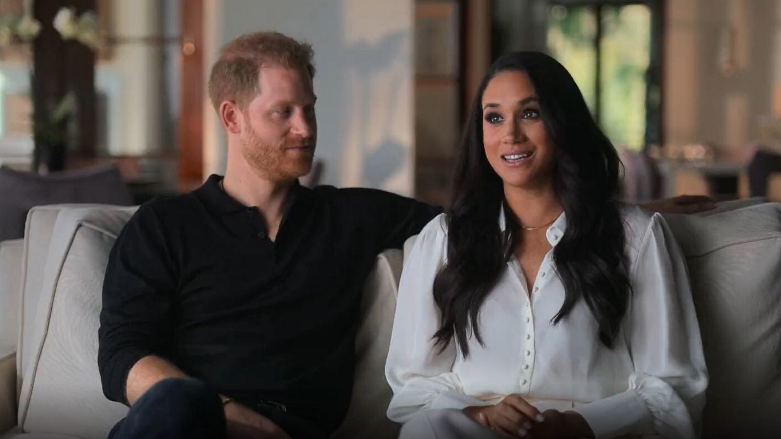 PHOTO: Prince Harry and Meghan are seen in a clip of their six-part Netflix docuseries titled "Harry & Meghan."