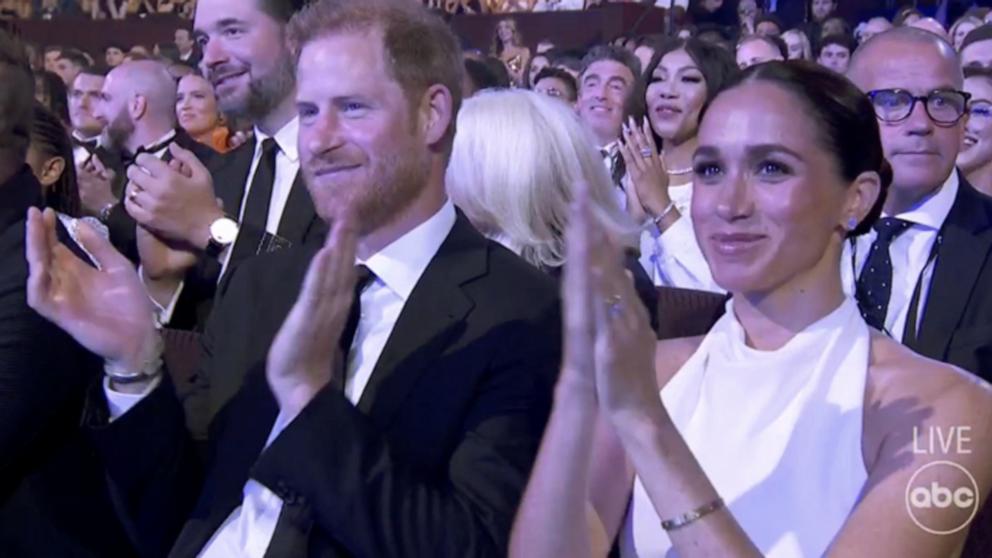 PHOTO: Prince Harry, Duke of Sussex and Meghan, Duchess of Sussex attend the 2024 ESPY Awards at Dolby Theatre on July 11, 2024 in Hollywood, Calif.