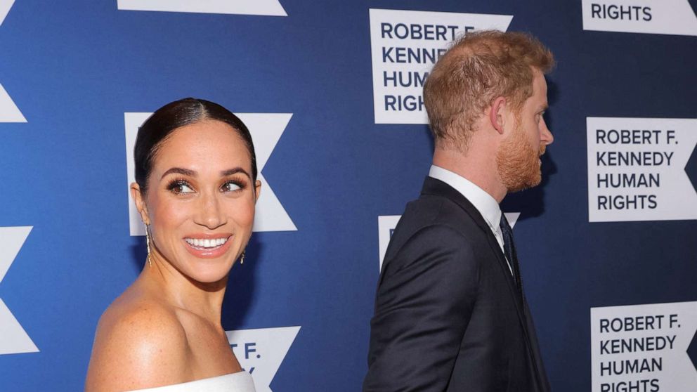 PHOTO: Britain's Prince Harry, Duke of Sussex and Meghan, Duchess of Sussex, attend the 2022 Robert F. Kennedy Human Rights Ripple of Hope Award Gala in New York, Dec. 6, 2022.