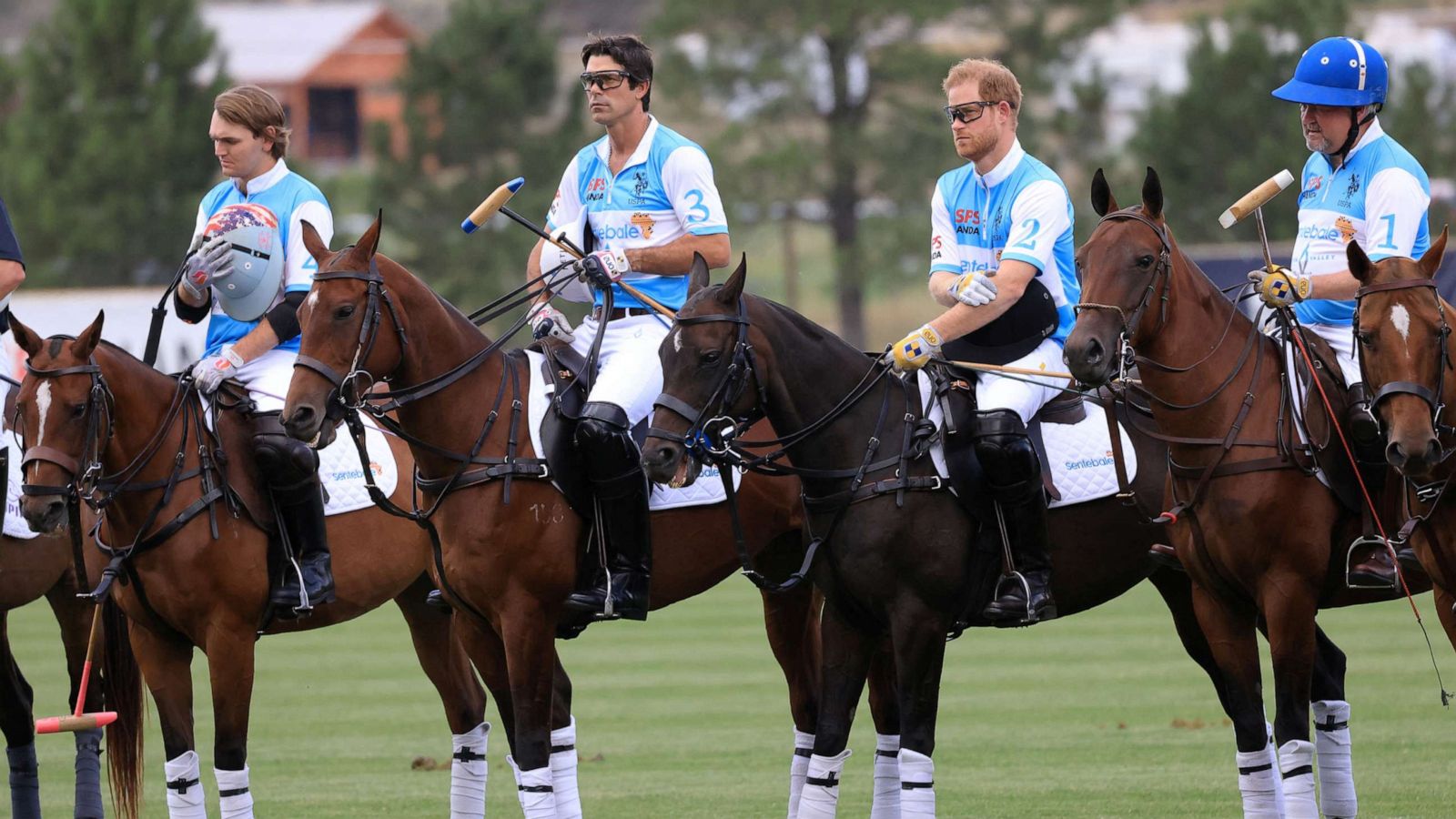 PHOTO: Britain's Prince Harry competes in the ISPS Handa Polo Cup at the Aspen Valley Polo Club in Carbondale, Colo., Aug. 25, 2022.