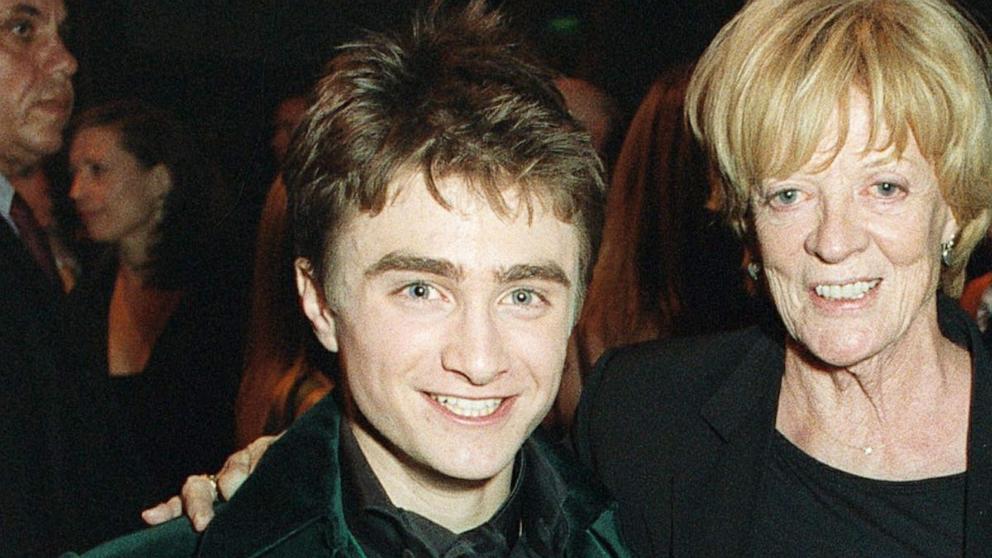 PHOTO: Daniel Radcliffe and Maggie Smith at the "Harry Potter and the Goblet of Fire" film premiere in London on Nov. 6, 2005.