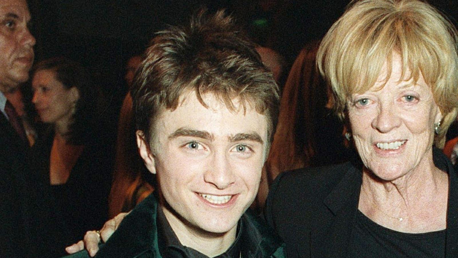 PHOTO: Daniel Radcliffe and Maggie Smith at the "Harry Potter and the Goblet of Fire" film premiere in London on Nov. 6, 2005.