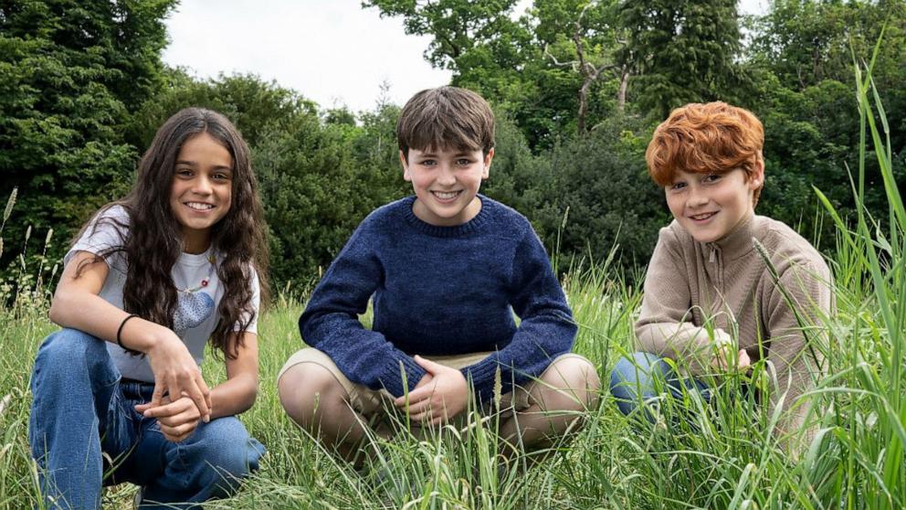 PHOTO: Arabella Stanton, Dominic McLaughlin, and Alastair Stout as Hermione Granger, Harry Potter and Ron Weasley, respectively, for the new HBO Original "Harry Potter" television series.