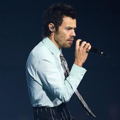 PHOTO: In this Feb. 28, 2026, file photo, Harry Styles performs during the Brit Awards 2026 in Manchester, England.