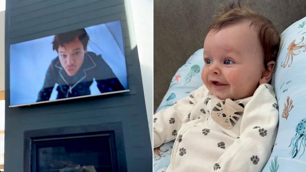 PHOTO: Mackenzie Block shared an adorable TikTok video of her son Rowen lighting up after hearing Harry Styles sing “Late Night Talking.”