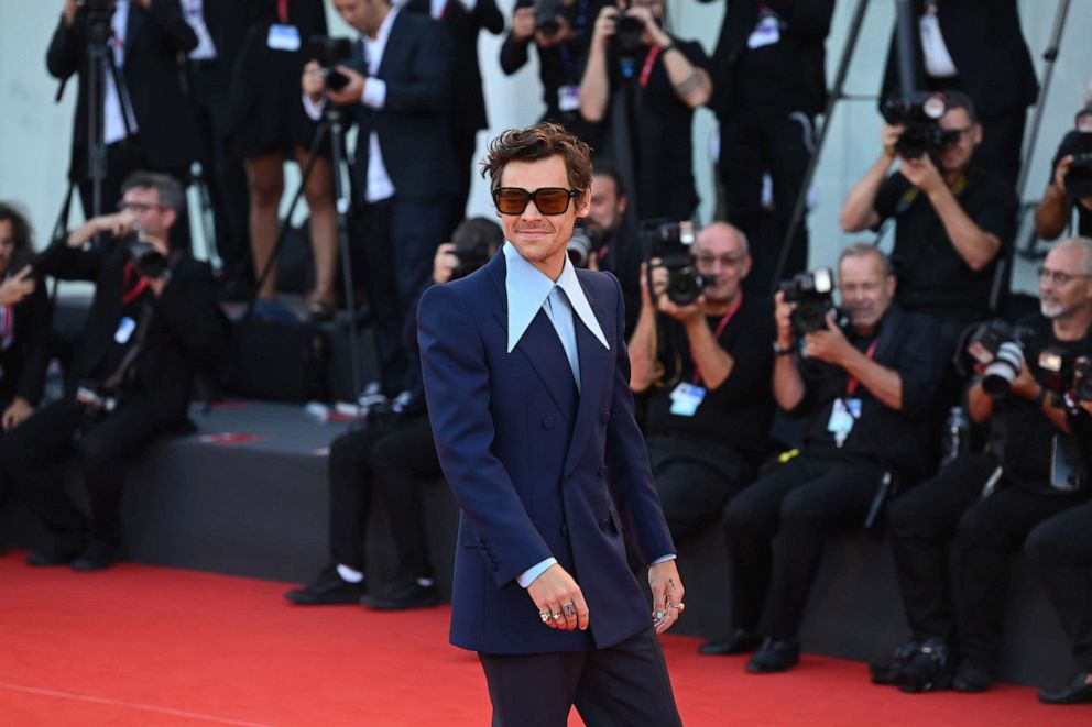 PHOTO: Harry Styles attends the "do not worry honey" red carpet at the 79th Venice International Film Festival on September 5, 2022 in Venice, Italy.