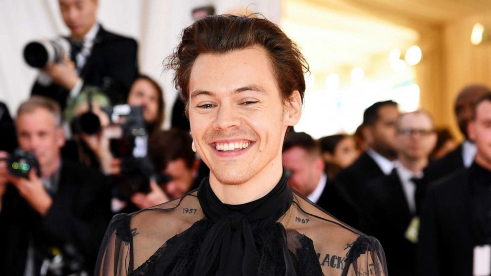 PHOTO: Harry Styles attends the 2019 Met Gala Celebrating Camp: Notes on Fashion at Metropolitan Museum of Art, May 6, 2019, in New York City.