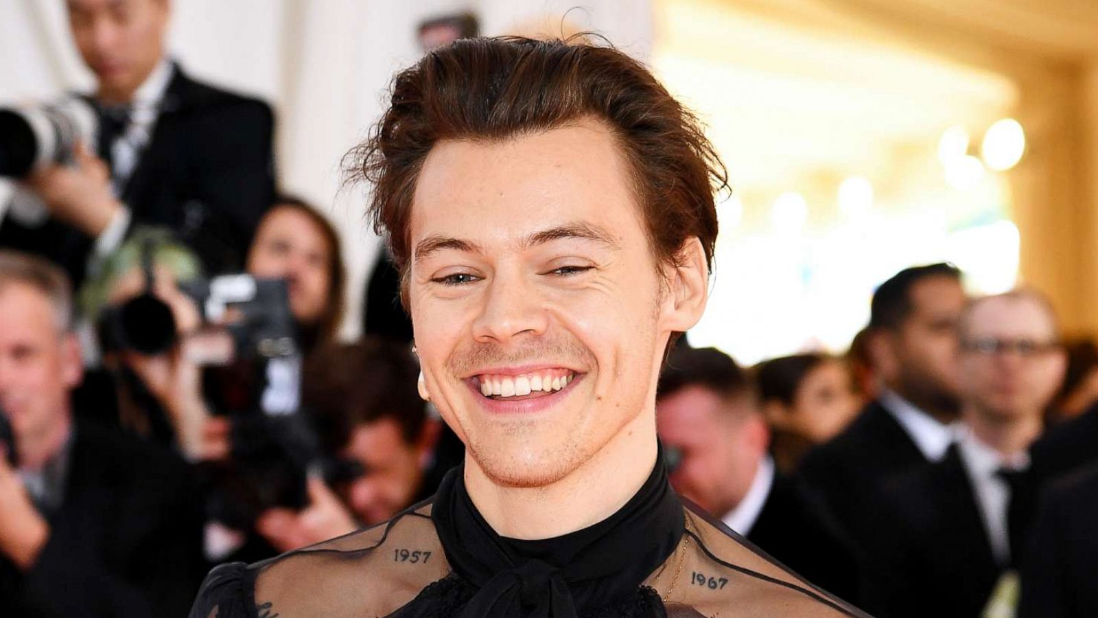 PHOTO: Harry Styles attends the 2019 Met Gala Celebrating Camp: Notes on Fashion at Metropolitan Museum of Art, May 6, 2019, in New York City.