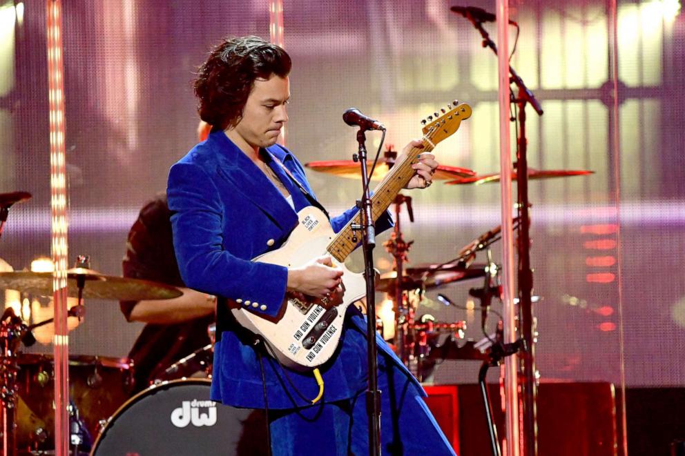 PHOTO: In this March 29, 2019, file photo, Harry Styles performs at the Barclays Center in New York.