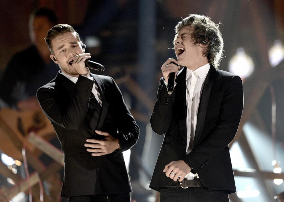 PHOTO: In this Nov. 24, 2013, file photo, Liam Payne (L) and Harry Styles of One Direction perform onstage during the 2013 American Music Awards in Los Angeles.