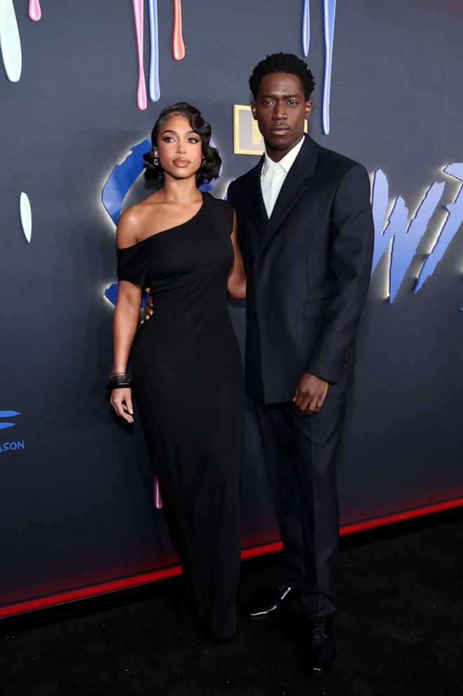 PHOTO: Lori Harvey and Damson Idris attend the Red Carpet Premiere Event for the Sixth and Final Season of FX's "Snowfall" at Academy Museum of Motion Pictures, Ted Mann Theater on Feb. 15, 2023 in Los Angeles.