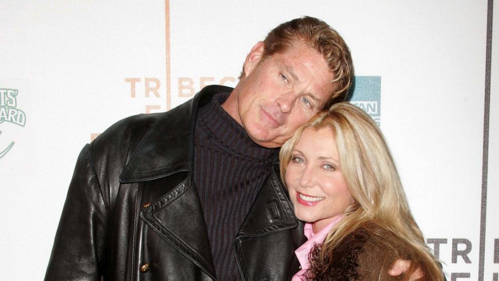 PHOTO: David Hasselhoff and wife Pamela Bach Hasselhoff during the Tribeca Film Festival in New York City.