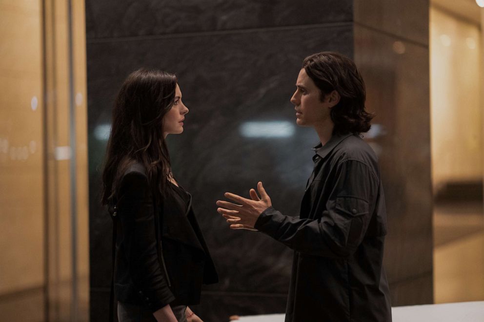 PHOTO: Anne Hathaway and Jared Leto in the limited series “WeCrashed” on Apple TV+.