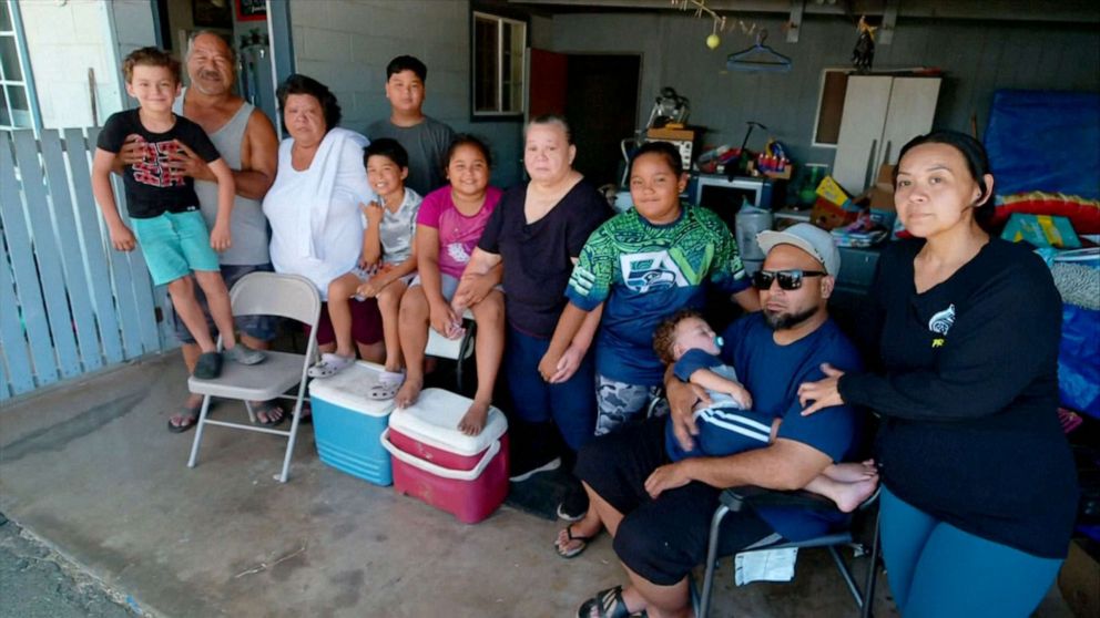 PHOTO: The Kahahane family spoke with ABC News after surviving and fleeing their home in Lahaina on Maui.