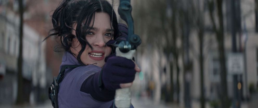 PHOTO: Kate Bishop, played by Hailee Steinfeld stars in Marvel Studios’ “Hawkeye” , 2021.