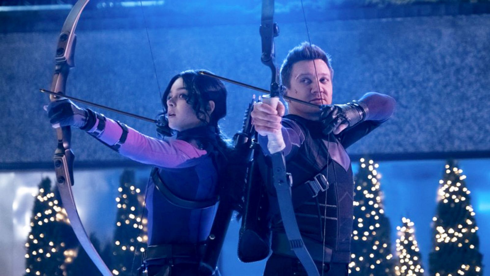 PHOTO: Marvel Studios’ “Hawkeye” stars Jeremy Renner as Hawkeye smd Kate Bishop, played by Hailee Steinfeld.