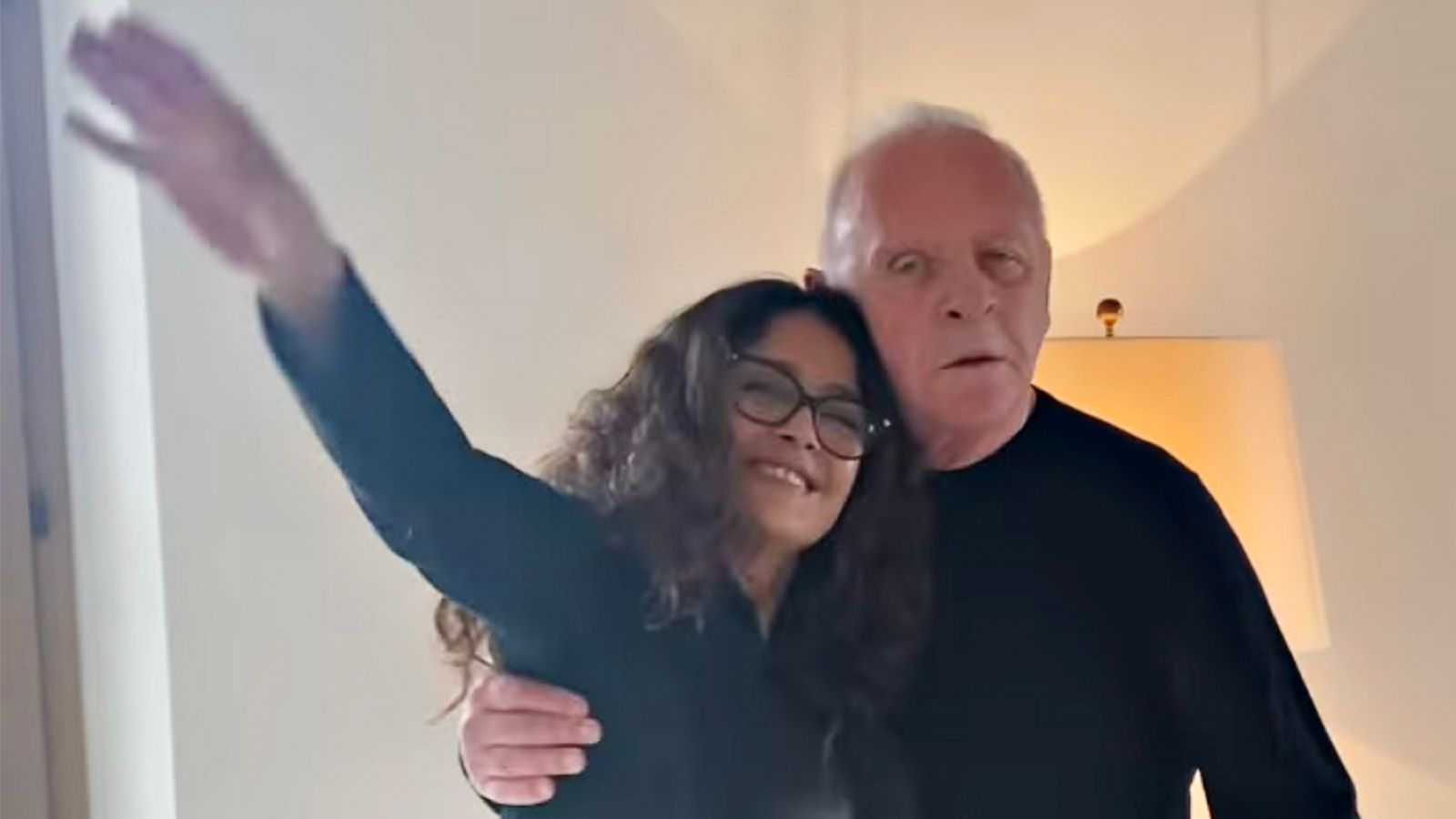 PHOTO: The actress shared a video dancing with Oscar winner Anthony Hopkins to celebrate him for his recent win