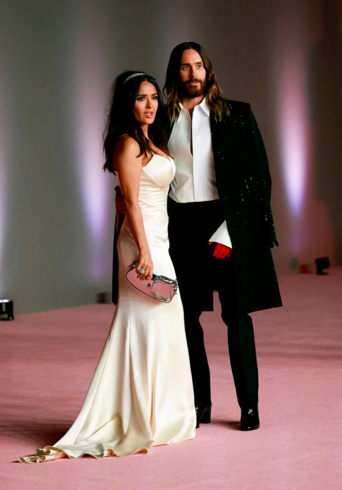 PHOTO: Salma Hayek and Jared Leto attend the 3rd Annual Academy Museum Gala at the Academy Museum of Motion Pictures in Los Angeles, December 3, 2023.