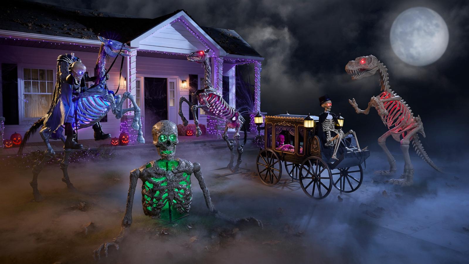※最終値下げハロウィンフォトスポットディスプレイ HW1292 Home Depot's Skelly returns with upgrades in 'Halfway to Halloween