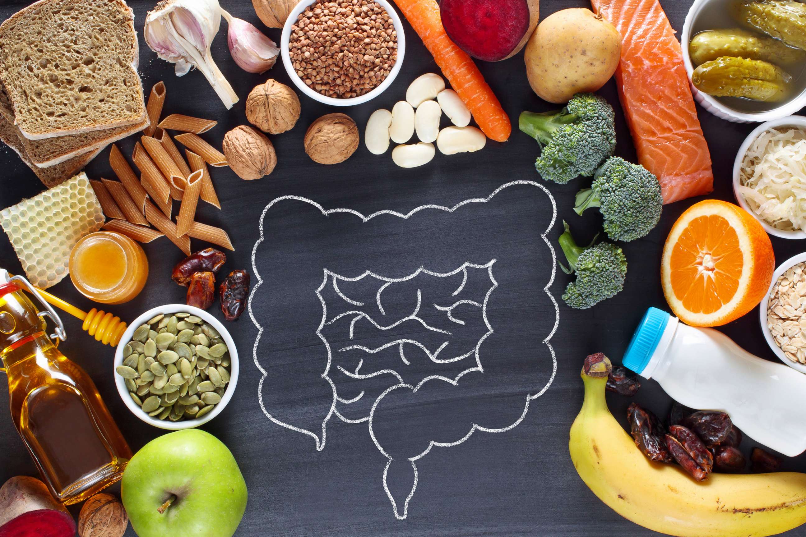PHOTO: Natural foods can contribute to a healthy bowel.