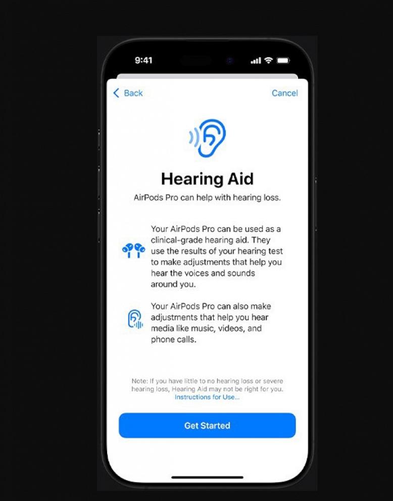 PHOTO: An upcoming software update will let Apple users turn their AirPods Pro 2 into an FDA-cleared hearing aid.