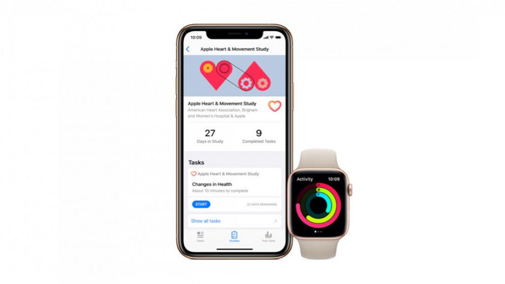 PHOTO: A new Apple app will allow people to take part in health studies like those based for your heart through the use of their Apple watches.