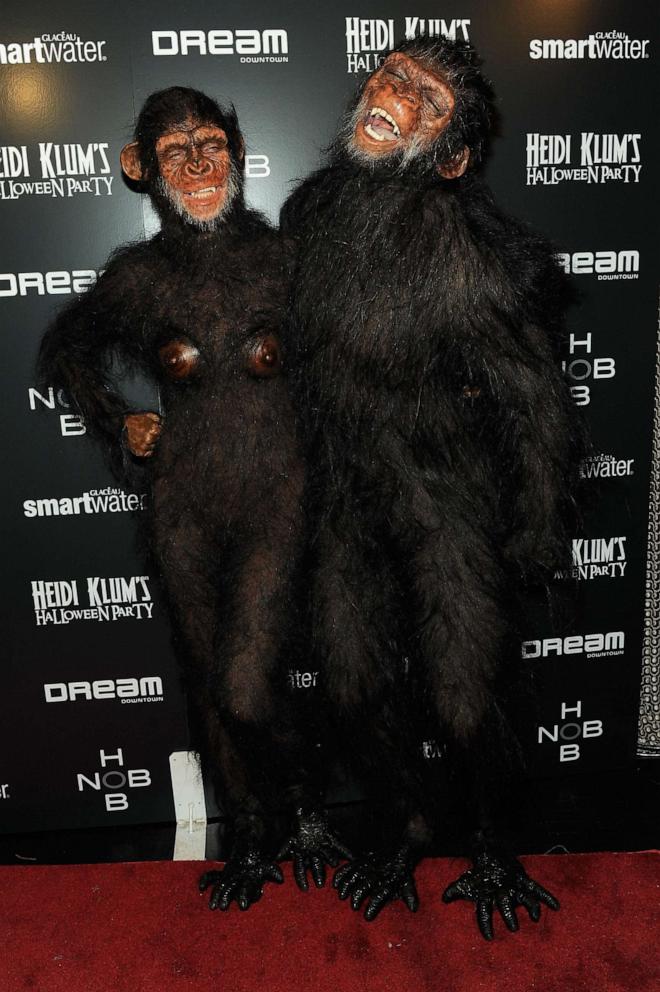 PHOTO: Heidi Klum and Seal attend Heidi Klum's 12th annual Halloween party at the PH-D Rooftop Lounge at Dream Downtown on Oct. 31, 2011 in New York City.