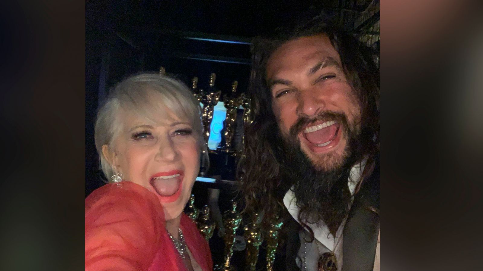 PHOTO: Jason Momoa posted this photo with this caption: "OSCARS. Cheeehuuuuuu aloha j. Helen love u," Feb. 24, 2019.