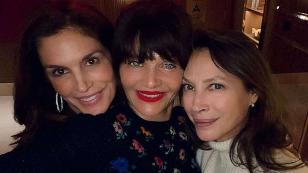 Supermodels Reunite Cindy Crawford Christy Turlington And Helena Christensen Link Up For The 