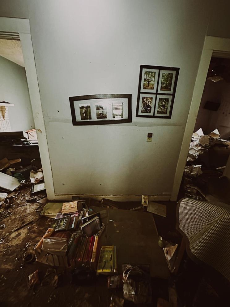 PHOTO: Liz Barker's home in Swannanoa, North Carolina, was flooded during Hurricane Helene.