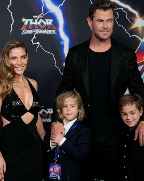 Chris Hemsworth & Elsa Pataky Bring Twins Sasha & Tristan to 'Thor