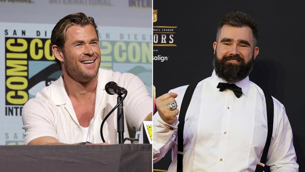 PHOTO: Chris Hemsworth and Jason Kelce