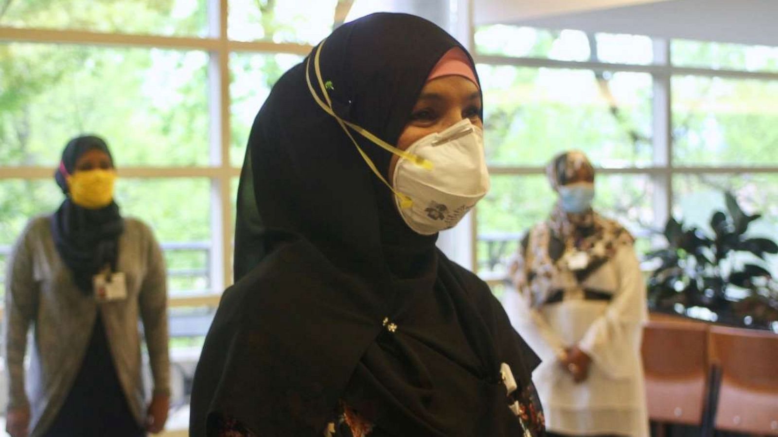 PHOTO: Fashion company Henna & Hijabs has been creating hijab for medical workers on the front lines of COVID-19.