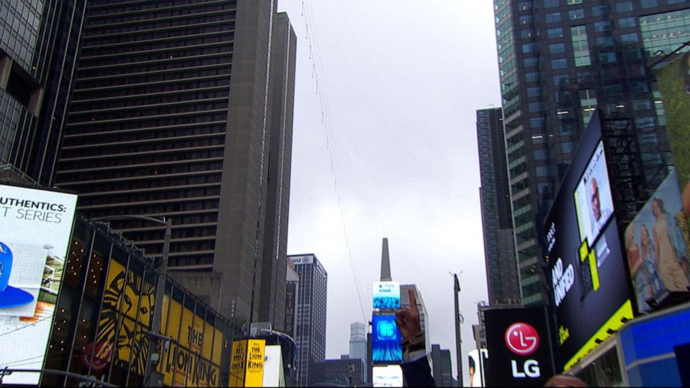 PHOTO: Nik and Lijana Wallenda will perform a highwire walk between two famed New York City buildings in Times Square on June 23, 2019.