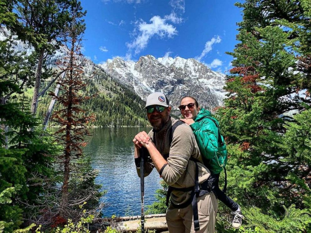 PHOTO: Melanie Knecht was born with spina bifida and Trevor Hahn lost his sight to glaucoma five years ago, but that doesn't stop them from climbing mountains together.