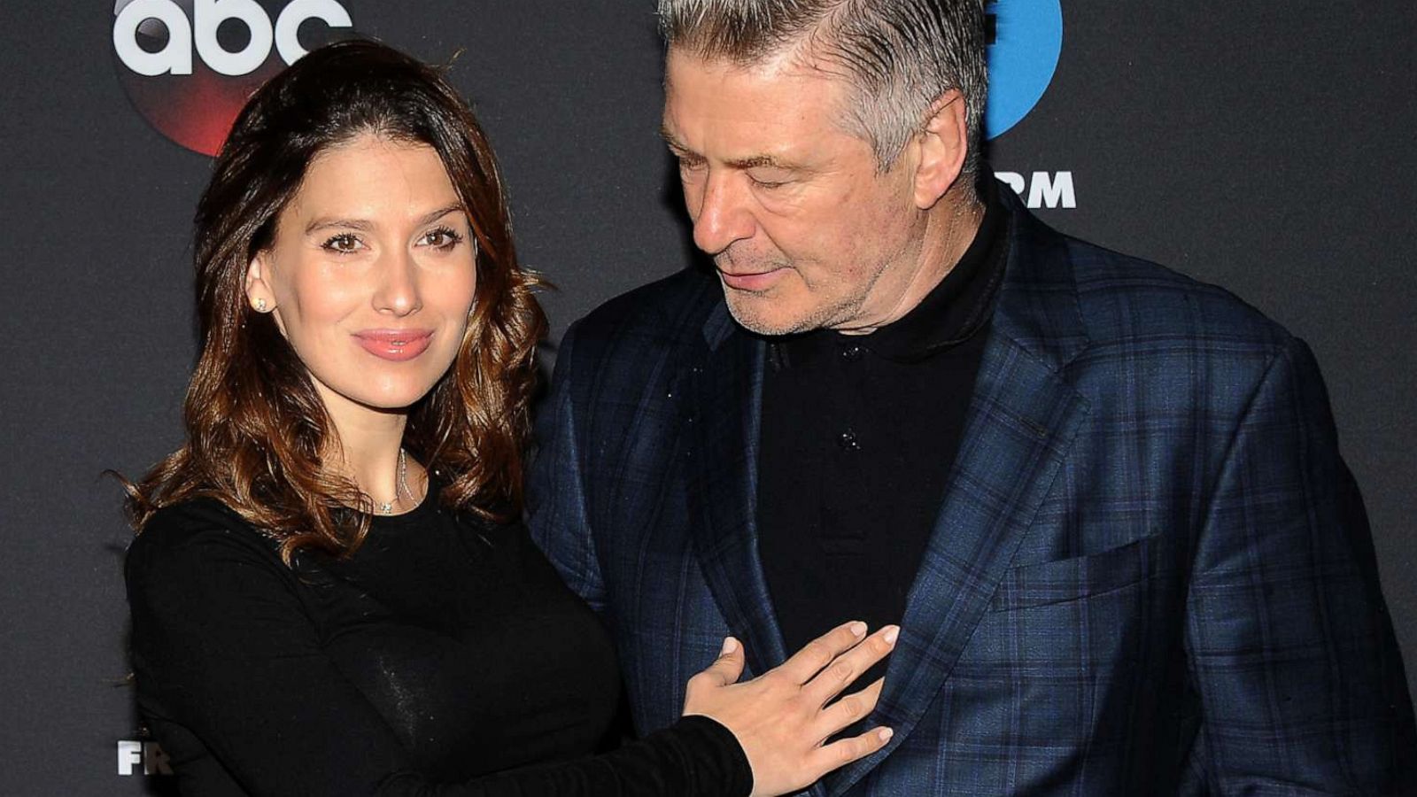 PHOTO: Hilaria Baldwin and Alec Baldwin attend the 2018 Disney, ABC, Freeform Upfront in New York, May 15, 2018.