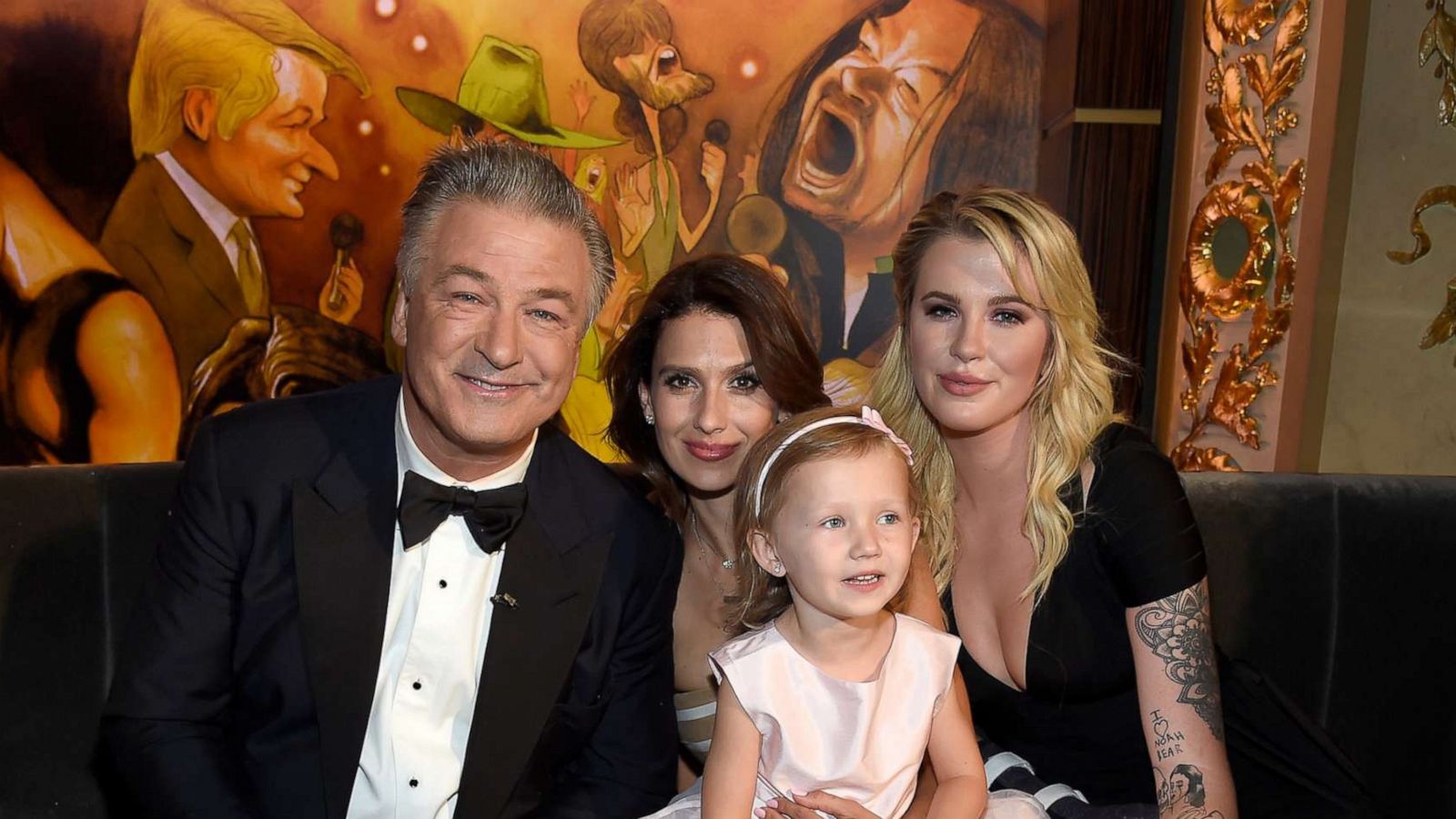 PHOTO: Alec Baldwin, Hilaria Baldwin, Carmen Gabriela Baldwin and Ireland Baldwin attend 'Spike's One Night Only: Alec Baldwin' at The Apollo Theater, June 25, 2017, in New York City.