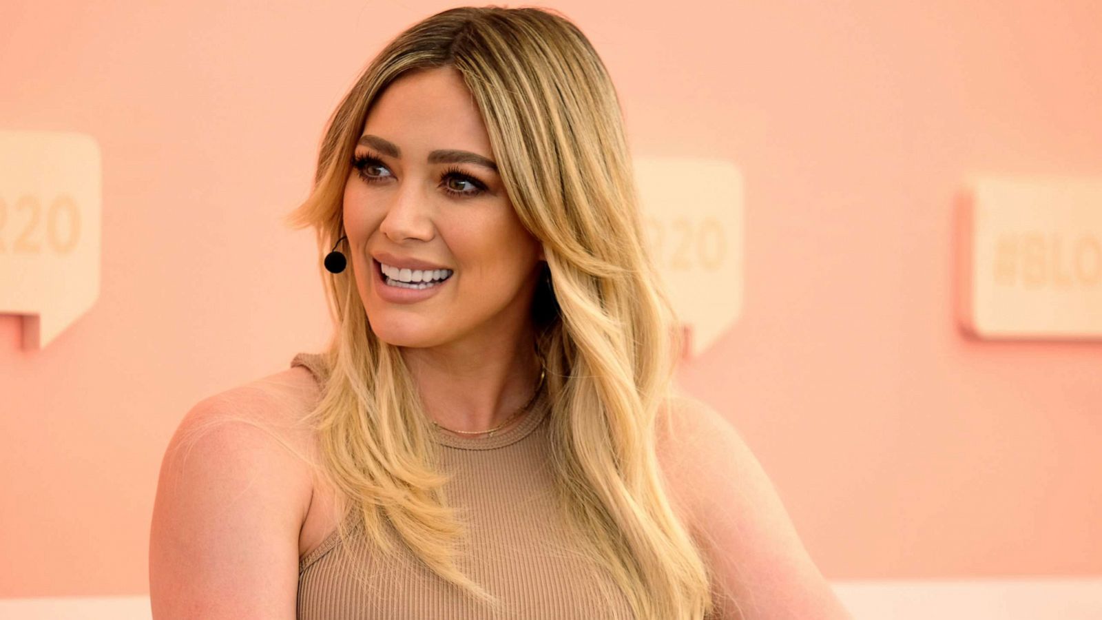 PHOTO: Hilary Duff speaks during #BlogHer20 Health at Rolling Greens Los Angeles, Feb. 1, 2020, in Los Angeles.