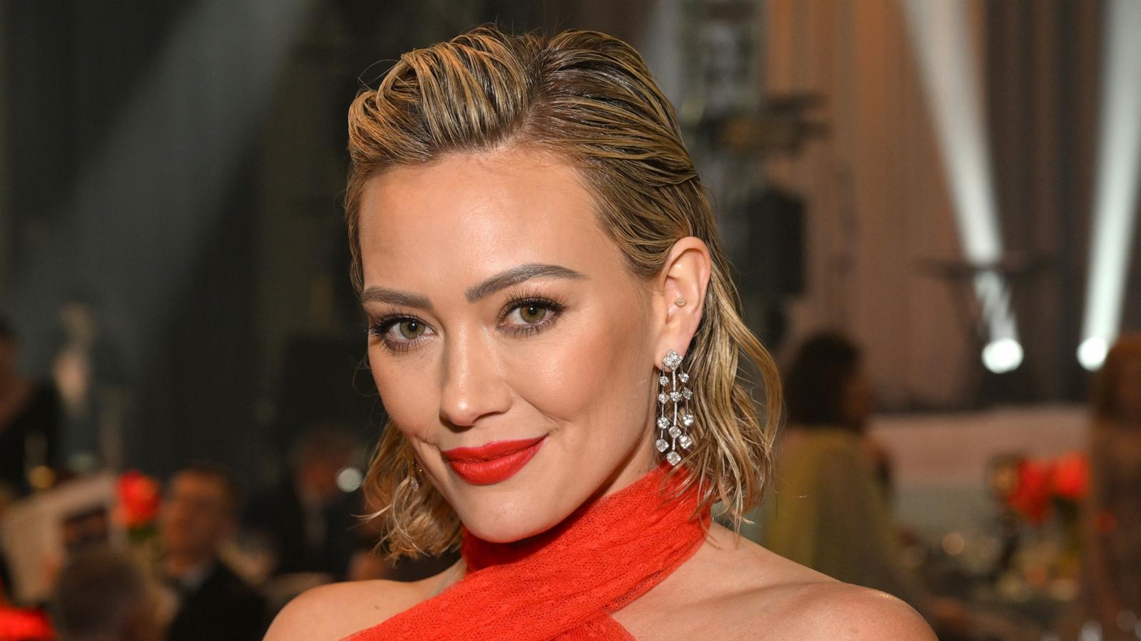 PHOTO: In this March 12, 2023, file photo, Hilary Duff attends the Elton John AIDS Foundation's 31st Annual Academy Awards Viewing Party, in West Hollywood, Calif.