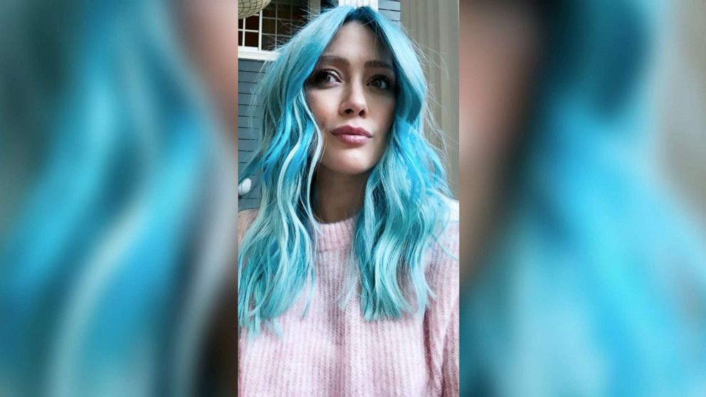 2. Hilary Duff's Blue Hair: See Her Bold New Look - wide 1