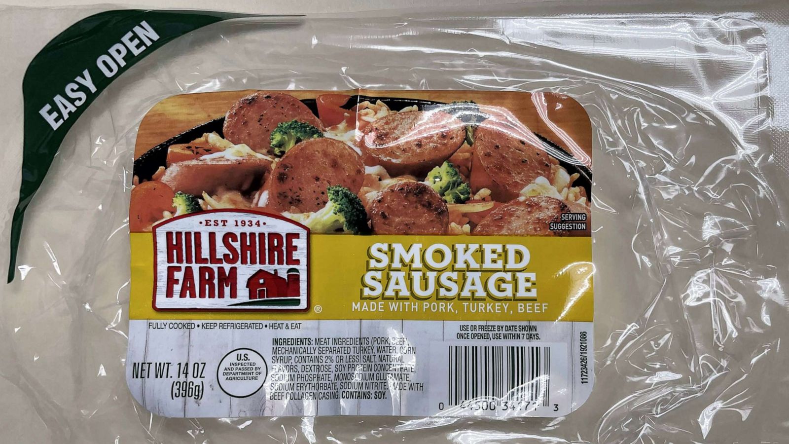 PHOTO: Hillshire Brands Company recalls smoked sausage products due to possible foreign matter contamination.