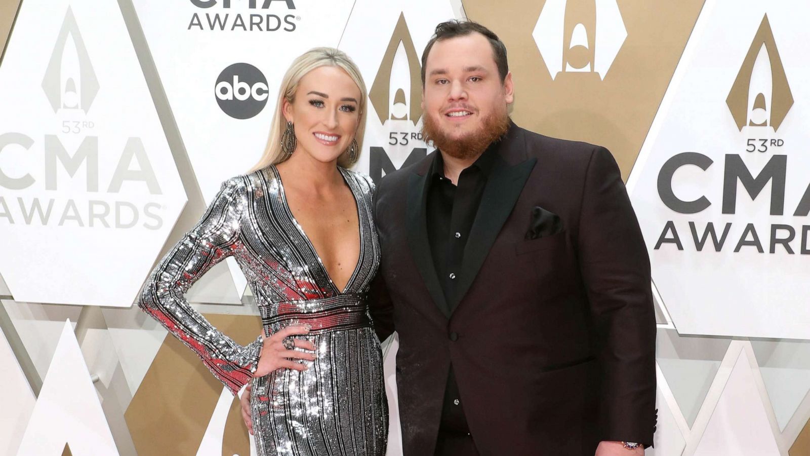 PHOTO: Nicole Hocking and Luke Combs attend the 53nd annual CMA Awards at Bridgestone Arena on Nov. 13, 2019 in Nashville.