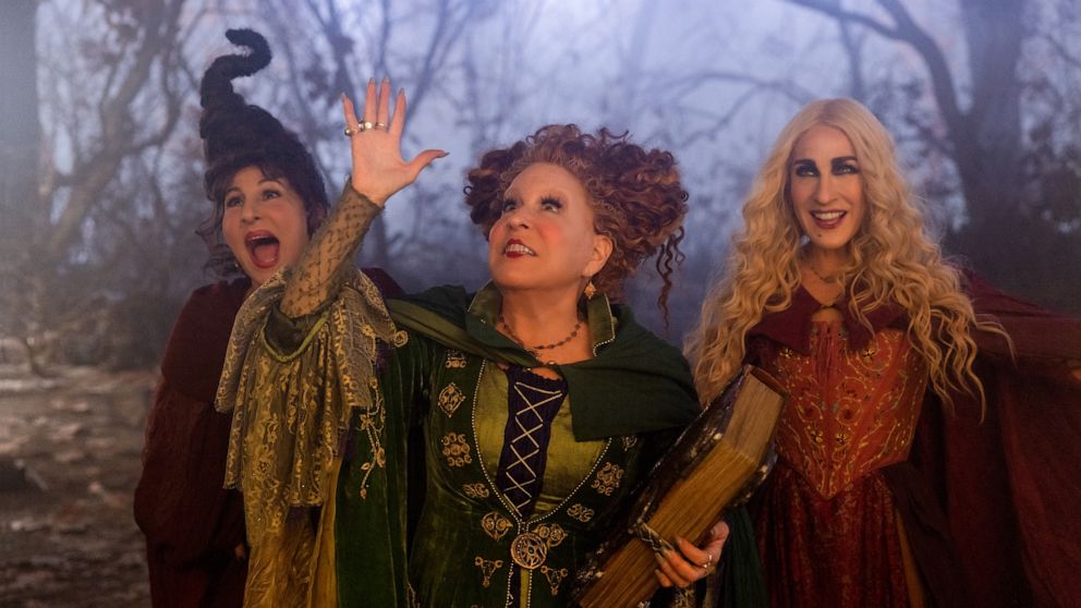 PHOTO: Kathy Najimy, Bette Midler and Sarah Jessica Parker in Hocus Pocus 2, 2022.