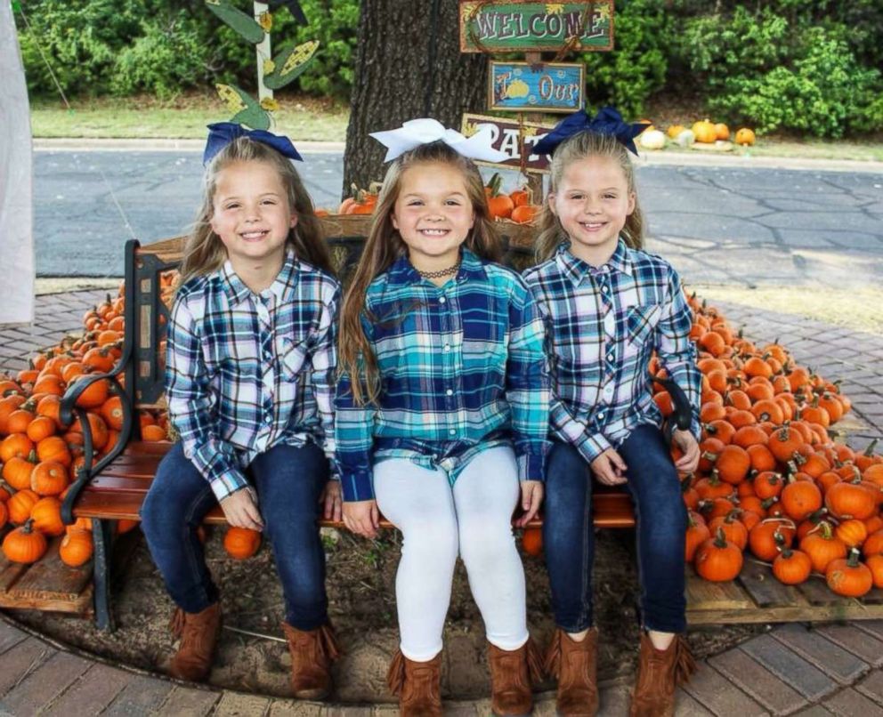 PHOTO: The Grabenstein sisters Landri, 6, and Alli and Maddi, both 8, are seen here without their Halloween makeup.