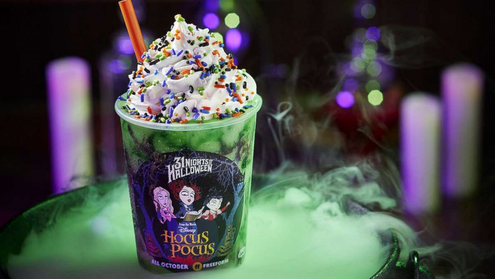 PHOTO: "Hocus Pocus"-inspired milkshake from Carvel in collaboration with Freeform for 31 Nights of Halloween.