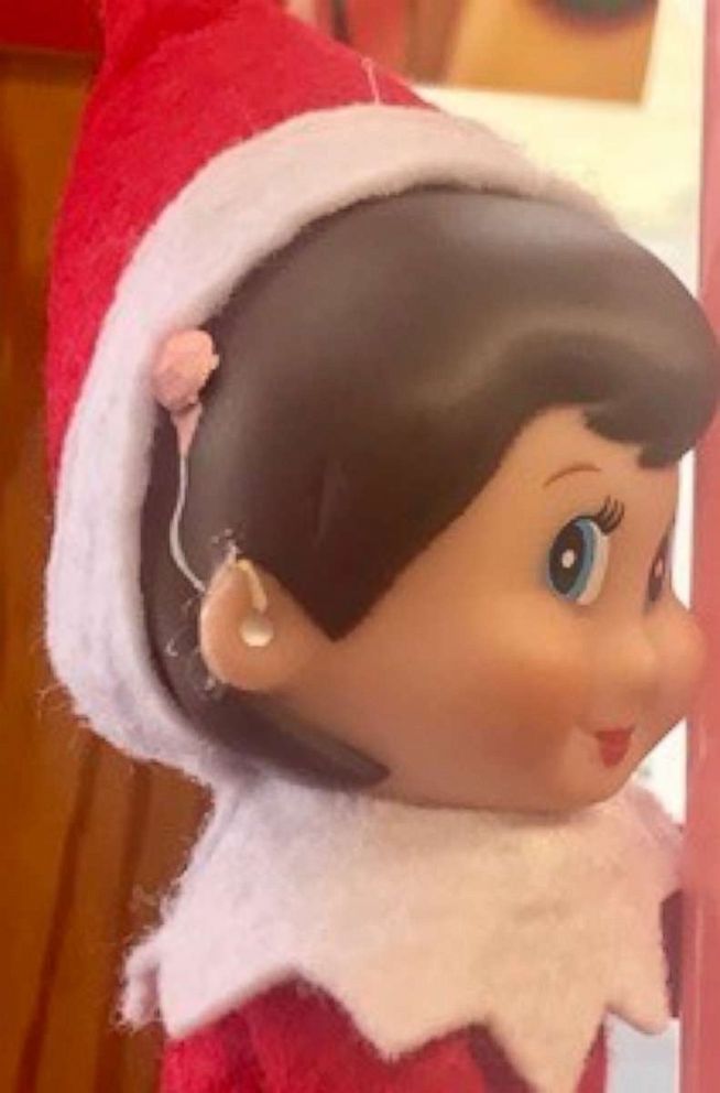 PHOTO: Holly the Elf is pictured with a hearing device. 