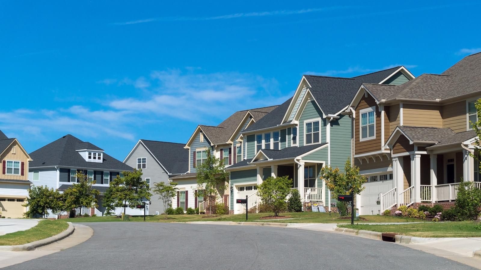 PHOTO: Residential houses are seen in a suburban neighbourhood.
