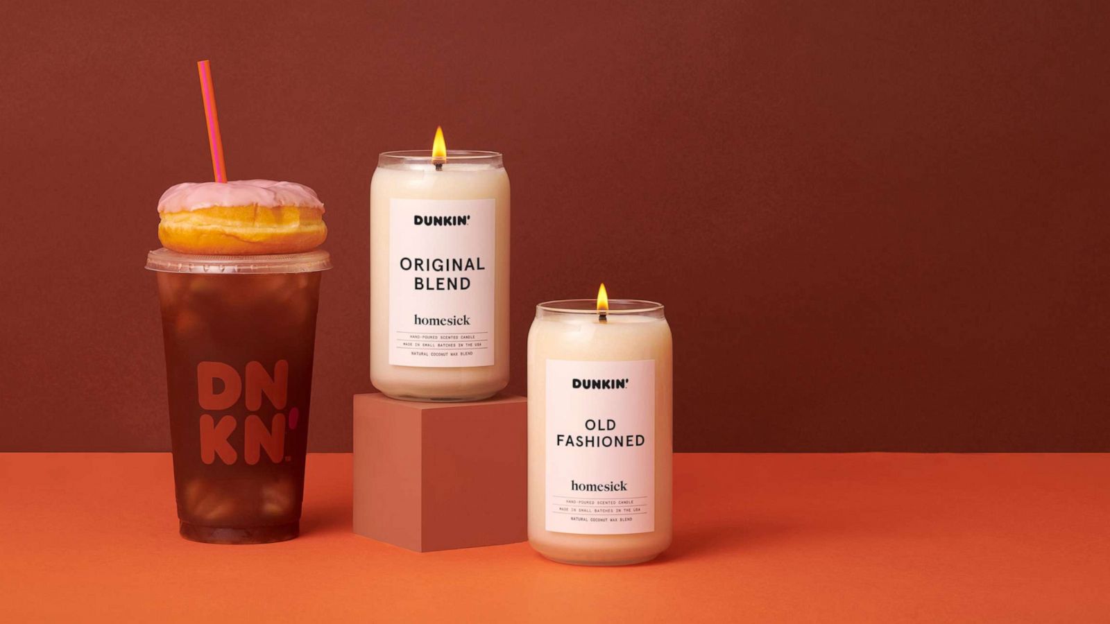 PHOTO: Homesick and Dunkin team up for a limited edition candle collection just in time for the holidays.